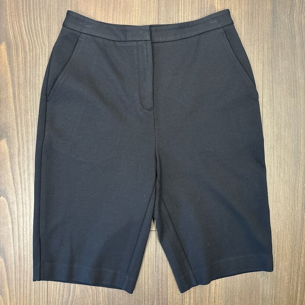 Nordstrom Black Bermuda Shorts Women's Size 6 Classic Stretch Tailored - Picture 10 of 13